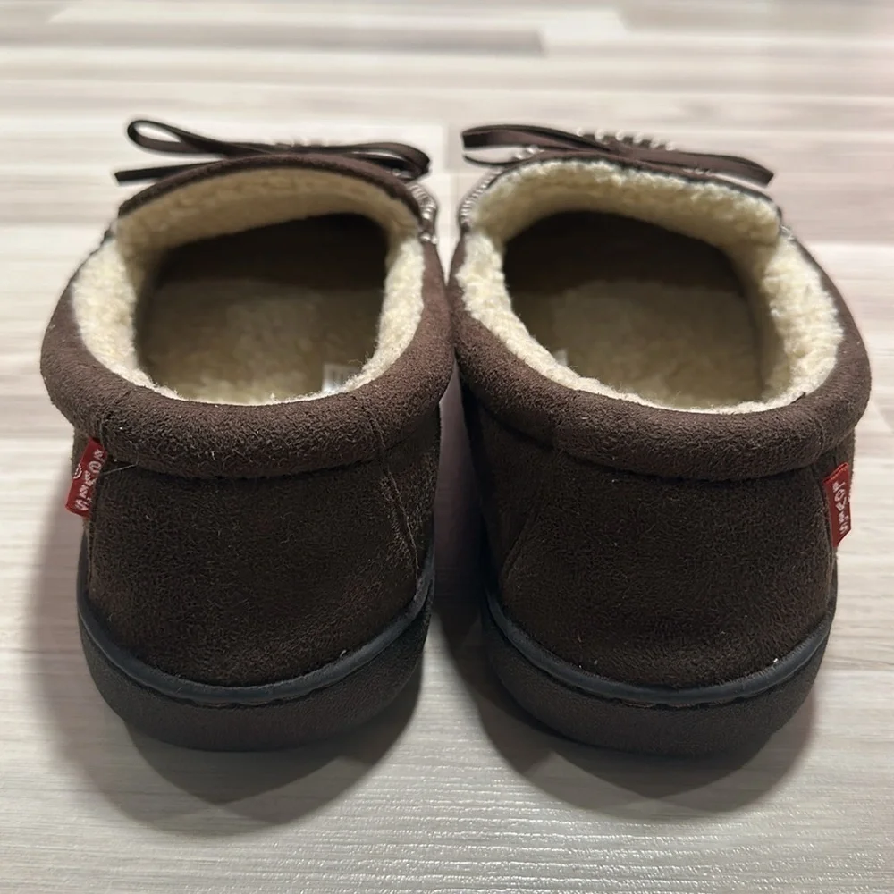 LEVI’S Men’s Brown Suede House Slippers Size 11-12